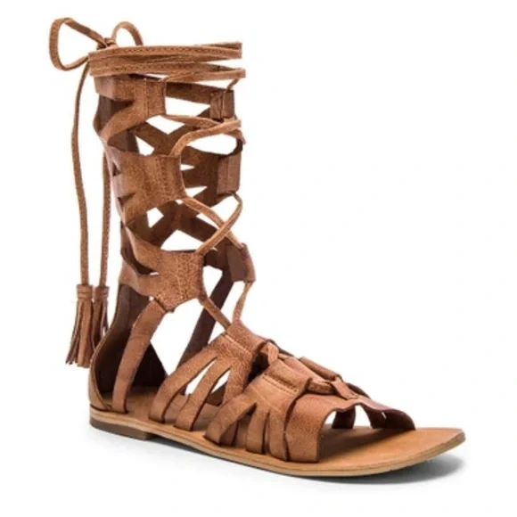 Free people gladiator tie up sandals - Picture 4 of 11